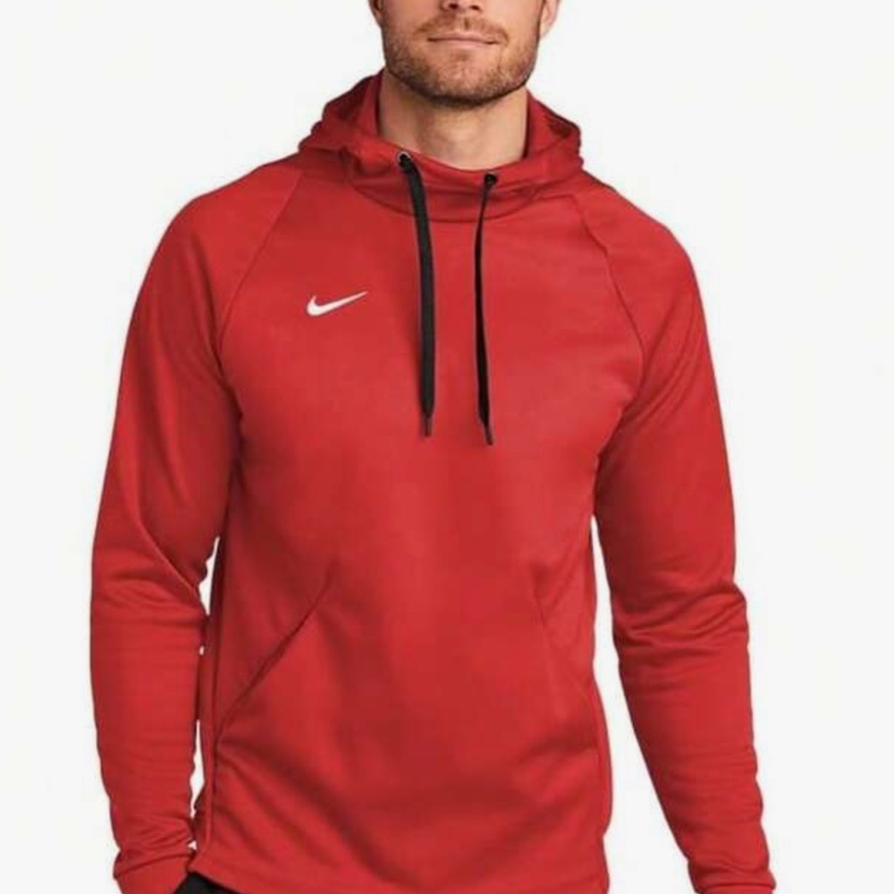 Nike Men's Red Therma Pullover Hoodie